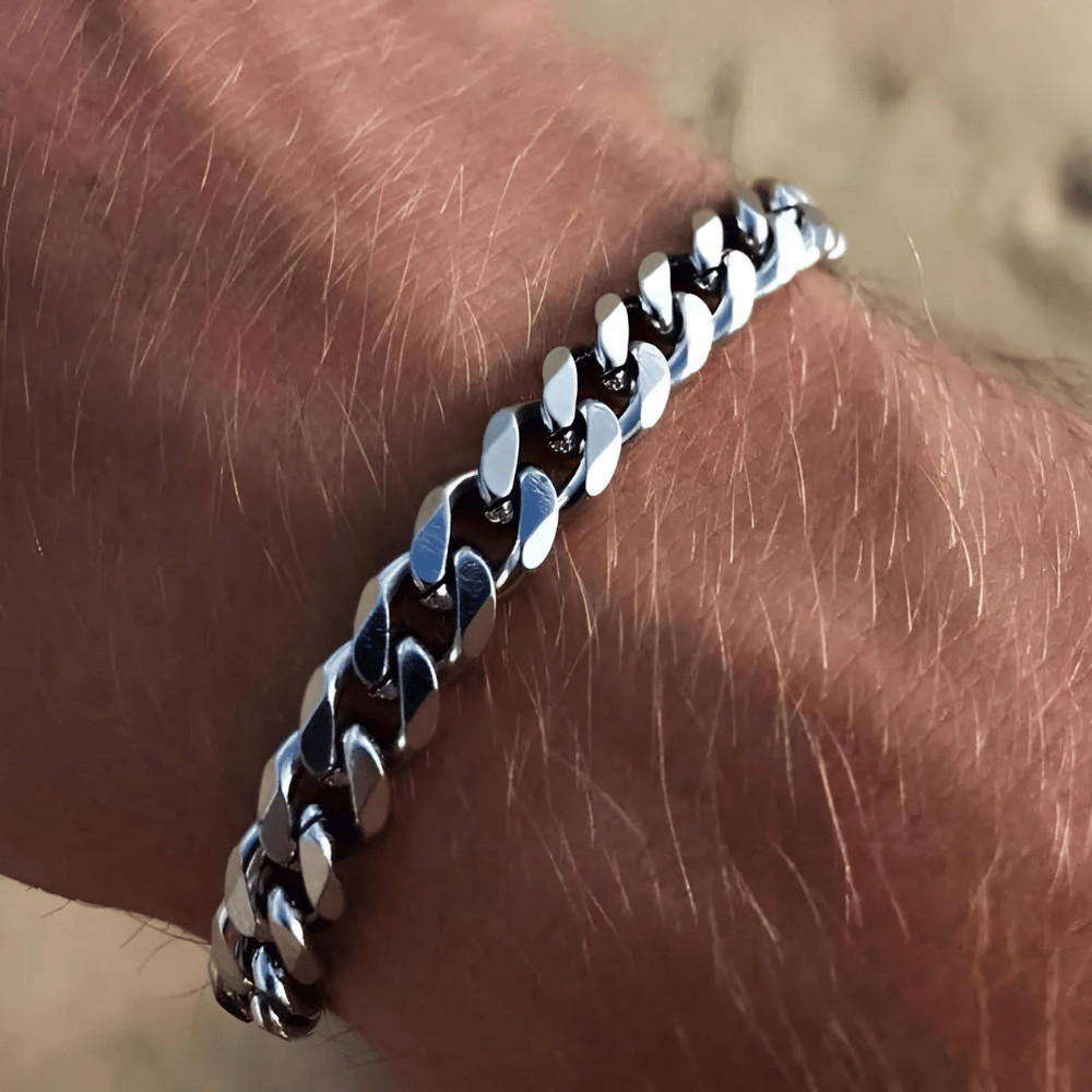 Cuban Chain Bracelet (Stainless Steel) Rave Punk Gothic Chain Jewellery Y2K