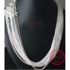 40CM 10pcs/Lot Promotion! Wholesale Silver Color Plated Necklace Silver Fine