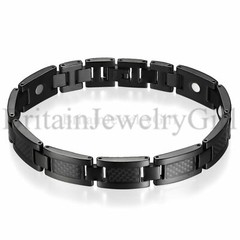 Men Titanium Steel Energy Healing Magnetic Bracelet Therapy Arthritis Adjustable
