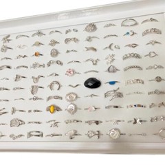 Bulk Lots 50 Antique Silver Bohemia Vintage Rings Mix Women Stone Retro Charms