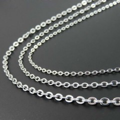 1.5-3.2mm 16″-32″ Wholesale In Bulk Stainless Steel Silver Oval Chain Necklace