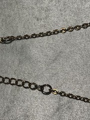 Cookie Lee Green Glass Bead & Gold Tone Leaf Necklace 14-18”