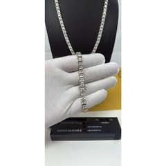 VVS1 Moissanite 925 Sterling Silver Square Tennis Bracelet 8″/5mm