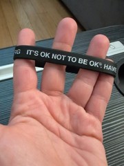 It’s Ok To Not Be Ok Rubber Bracelet. Have Hope. Hope For The Day