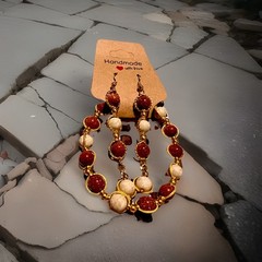 Beautifully Designed Stretch Beaded Bracelet and Earring Set