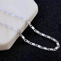 Sterling Silver Necklace 925 18K Gold Tone Chain 16-30in Women Jewelry