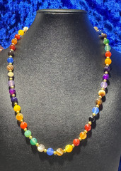 Multi-Colored Agate Natural Gemstone Beaded Necklaces & Bracelets 19.5″ 17.5″ +