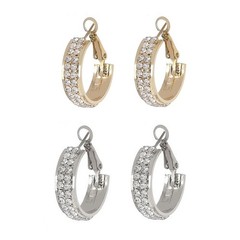 Lymphatic Drainage Slimming Hoop Earrings with Germanium & Cubic Zirconia – Gift