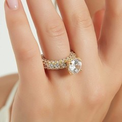 Elegant Gold and Silver Ring