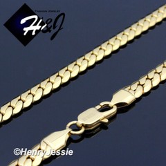 7″-11″Stainless Steel 8mm Gold Plated Miami Cuban Curb Link Chain Bracelet*GN155