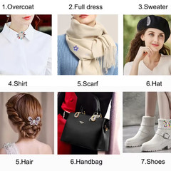 Flower Crystal Brooches For Women Rhinestone Fashion Elegant Brooch Pin