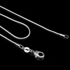 Wholesale 925 Solid Sterling Silver Snake Chain Necklace 1MM 16-30 Inch
