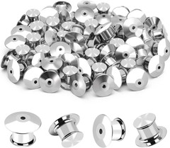 40PCS Locking Pin Back Locking Pin Keeper Clasp, Metal Pin Backing for Brooch
