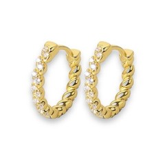 14mm Small Gold Hoop Earrings for Women Personality Fashion Simple Style