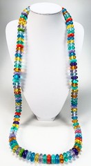 Jackie Brazil “Bela” Transparent Paris Mix Resin Mini Wheels 110cm Necklace