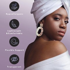 Comfortable & Invisible Earring Backs – 60 Clear Support Patches for Women