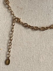 Pure Hope Collection Gold Tone Rose Spiral Statement Necklace 23-27”