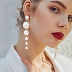 3.5″ Long Statement Earrings Dangle Pearl Fashion Jewelry 88D