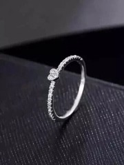 1.5 Ct Round Cut Simulated Diamond Stunning Band Ring 14k White Gold Plated