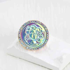 Vintage Rhinestone Lovely Pink Shiny Brooch Delicately Embossed Pin for Women