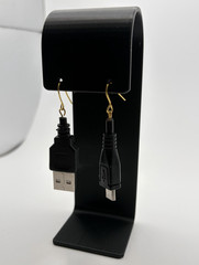 USB plug drop earrings | Handmade Upcycled jewelry