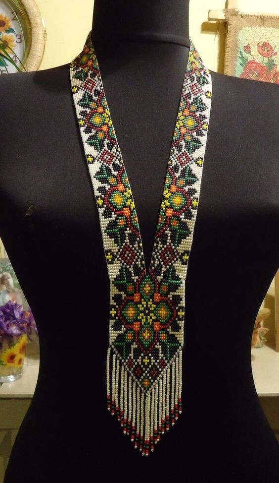 Handmade Seed Bead Necklace American Style Necklace Boho Beaded Necklace earring