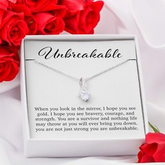 Unbreakable Necklace, Unbreakable Strength Necklace, Unbreakable Strength Gift