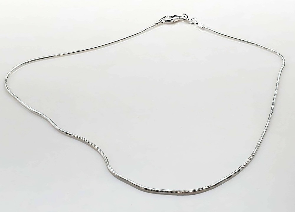 925 Tagged Sterling Silver Plated Snake Chain Necklace 1MM 16-24 inch