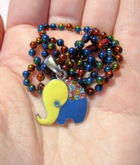 Elephant Necklace – Rainbow Chain