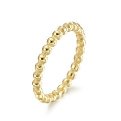 Stackable Ring Stainless Steel 2mm Beads Eternity Band Anniversary Jewelry
