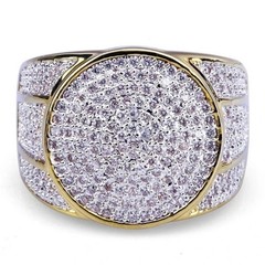 Wedding Band Ring Invisible Setting Smooth Surface Mens Business Wear Jewelry