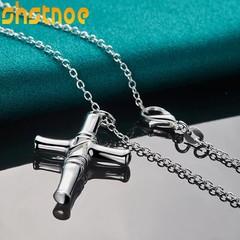 Sterling Silver 16-30 Inch Chain Cross Pendant Necklace For Man Women.