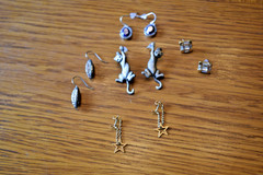 Collection Of Fashion Pierced Earrings, Moon & Stars, Cats & More, Everyday Wear
