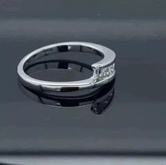 Beautiful Bypass Ring 2.30Ct Round Cut Simulated Diamond 14k White Gold Plated