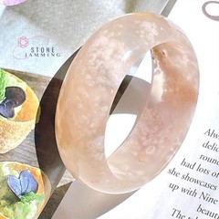 Madagascar Flower Agate Quartz Bangle ~ Super Fantastic *53mm Inner Diameter*