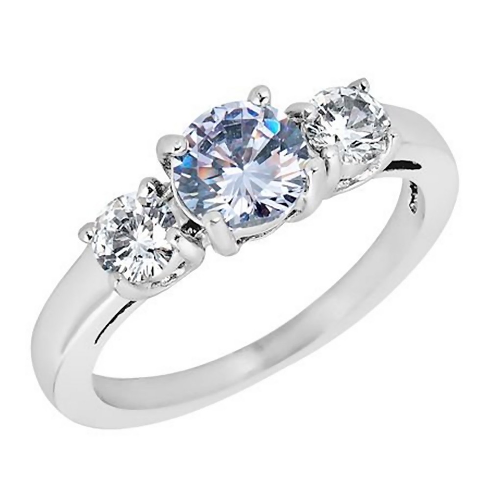 June Birthstone Ring Womens Purple Cubic Zirconia Stainless Steel Band Size 3-10