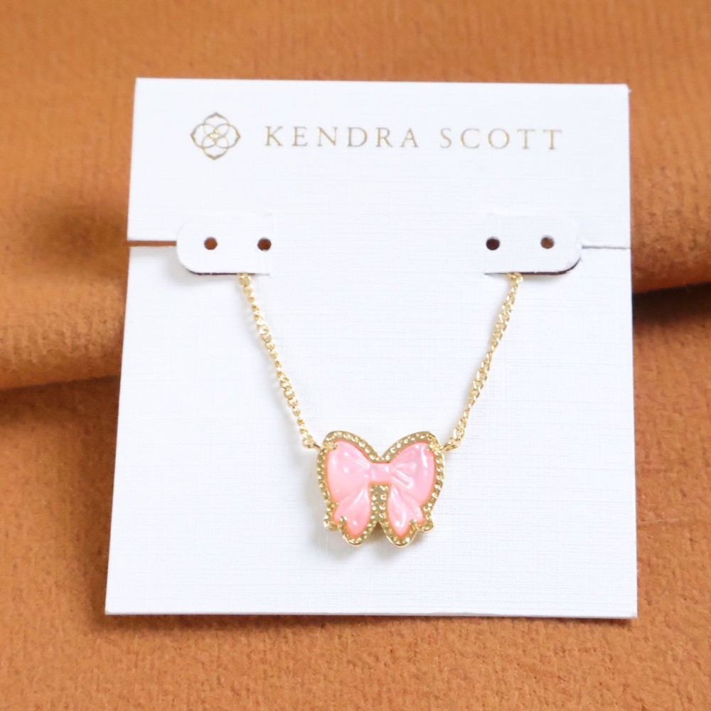 Kendra Scott | Haley Bow – Gold Blush Mother-of-Pearl Necklace