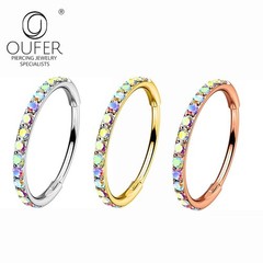 Surgical Steel Septum Clicker 20G Helix Cartilage Lobe Tragus Nostril Piercing