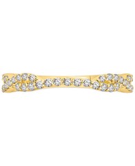 Diamond Twist Crossover Band (1/4 ct. t.w) in 14k Gold Excellent Condition