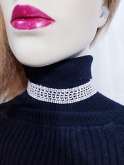 Clear Crystal Choker Rhinestone Crystal Necklace Bridal Prom Pageant Jewelry