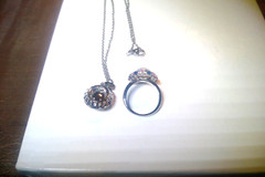 Stainless Steel Multi-Color Stones and Pearl Set