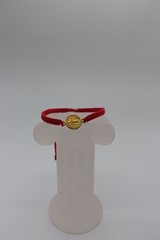 x3 kabbalah macrame red string bracelet St Benito rhodium gold plated medal