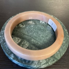 Excellent Untreated Natural Jade Bangle 60 Mm Like Bubble Tea