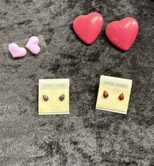 Set Of 4 Fashion Stud Earrings For Pierced Ears
