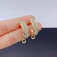 Lymphatic Drainage Slimming Hoop Earrings with Germanium & Cubic Zirconia – Gift