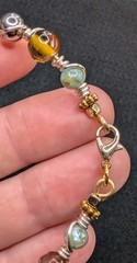 Statement Stylish Mixed Beaded Wire Wrapped (18cm) M Wrist