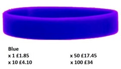 Silicone Wristbands Rubber Plain Reusable For Events Charity Fashion Bands-Adult