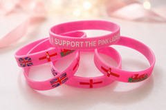 1 SINGLE I SUPPORT THE PINK LADIES Bracelet All UK Flags