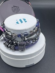 Bomb Party Halloween Stackable 4-Bracelet Set, Charm, Hematite Plated, RBP6275