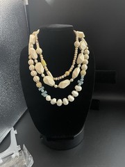 Plunder Design Jewelry Marielle Wood Bead Multi Strand Necklace NWOT